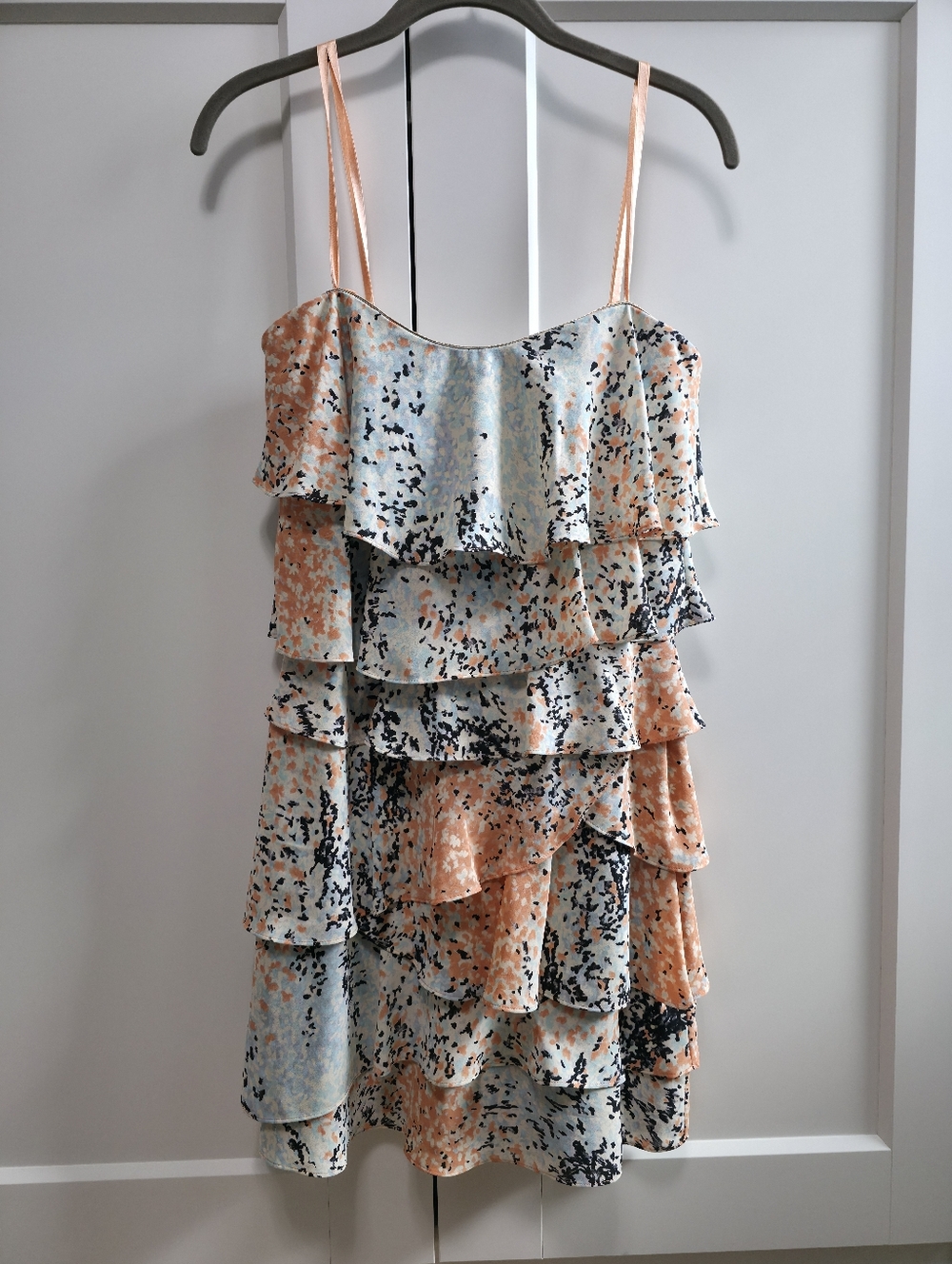 BCBGMAXAZRIA Strapless Ruffle Dress